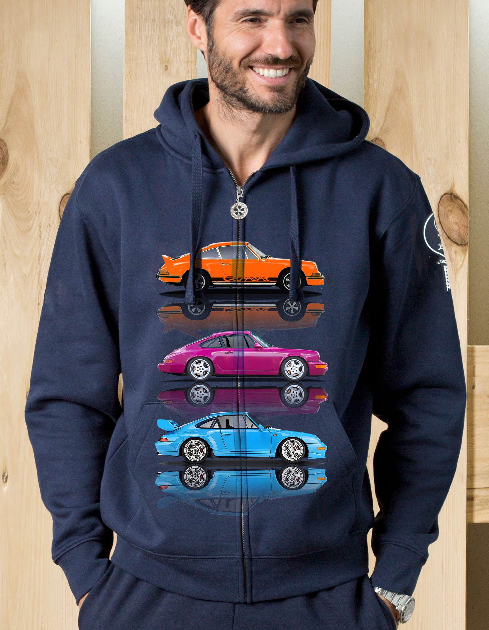 Felpa zip cappuccio 0135 3 2023