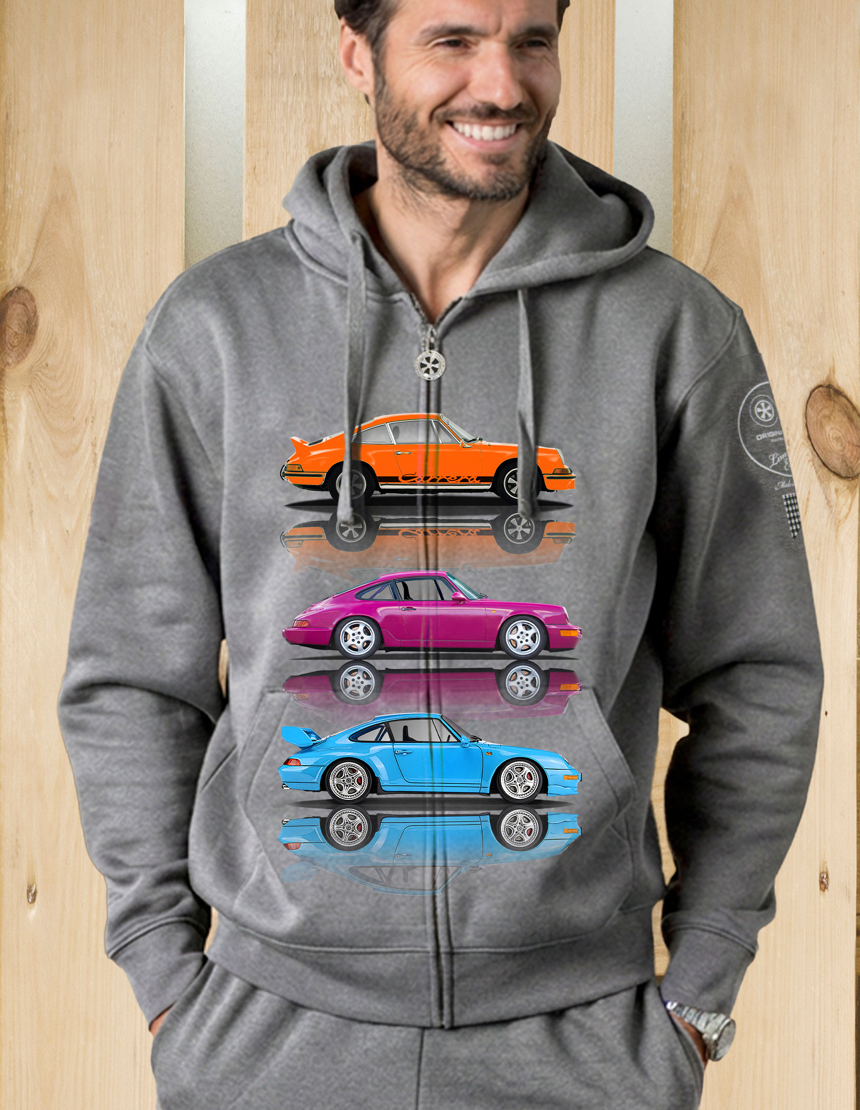 Felpa zip cappuccio 0135 3 2023