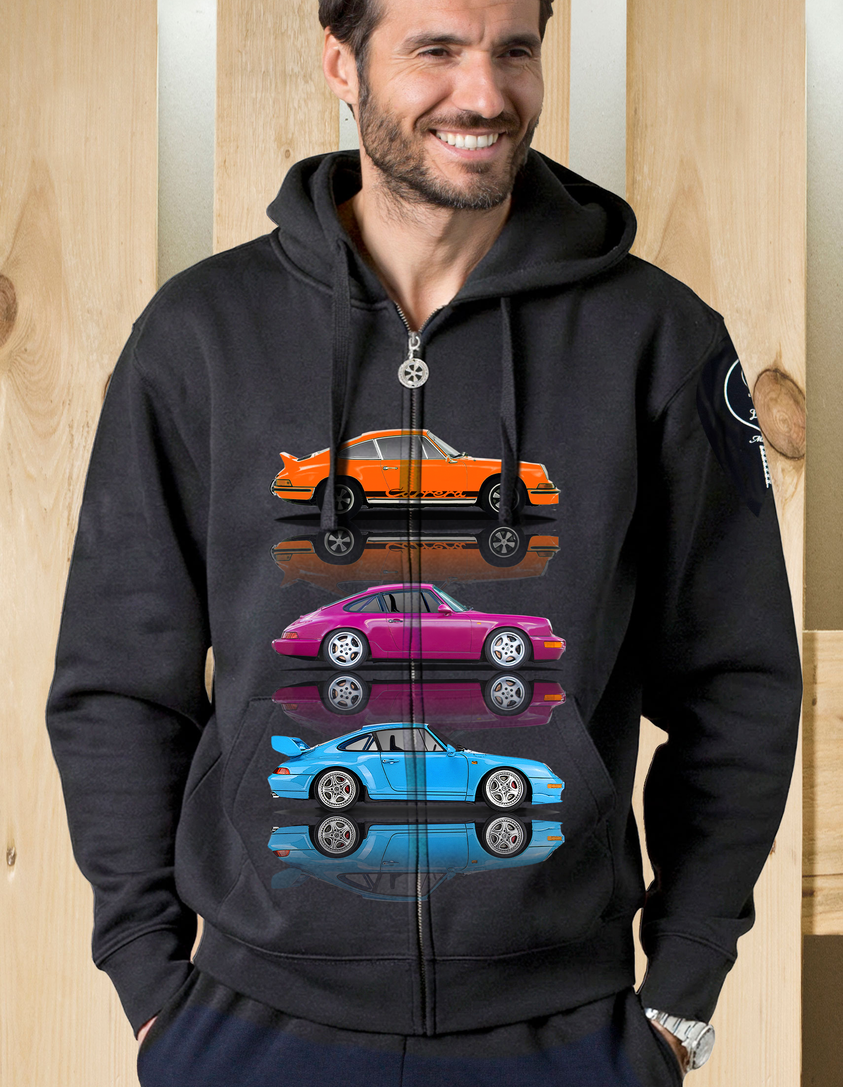 Felpa zip cappuccio 0135 3 2023