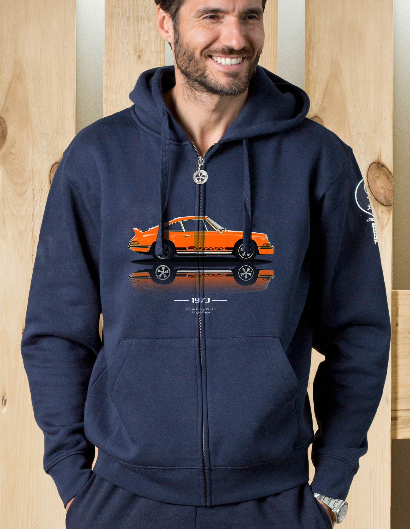 Felpa zip cappuccio 2.7 RS Touring Arancio