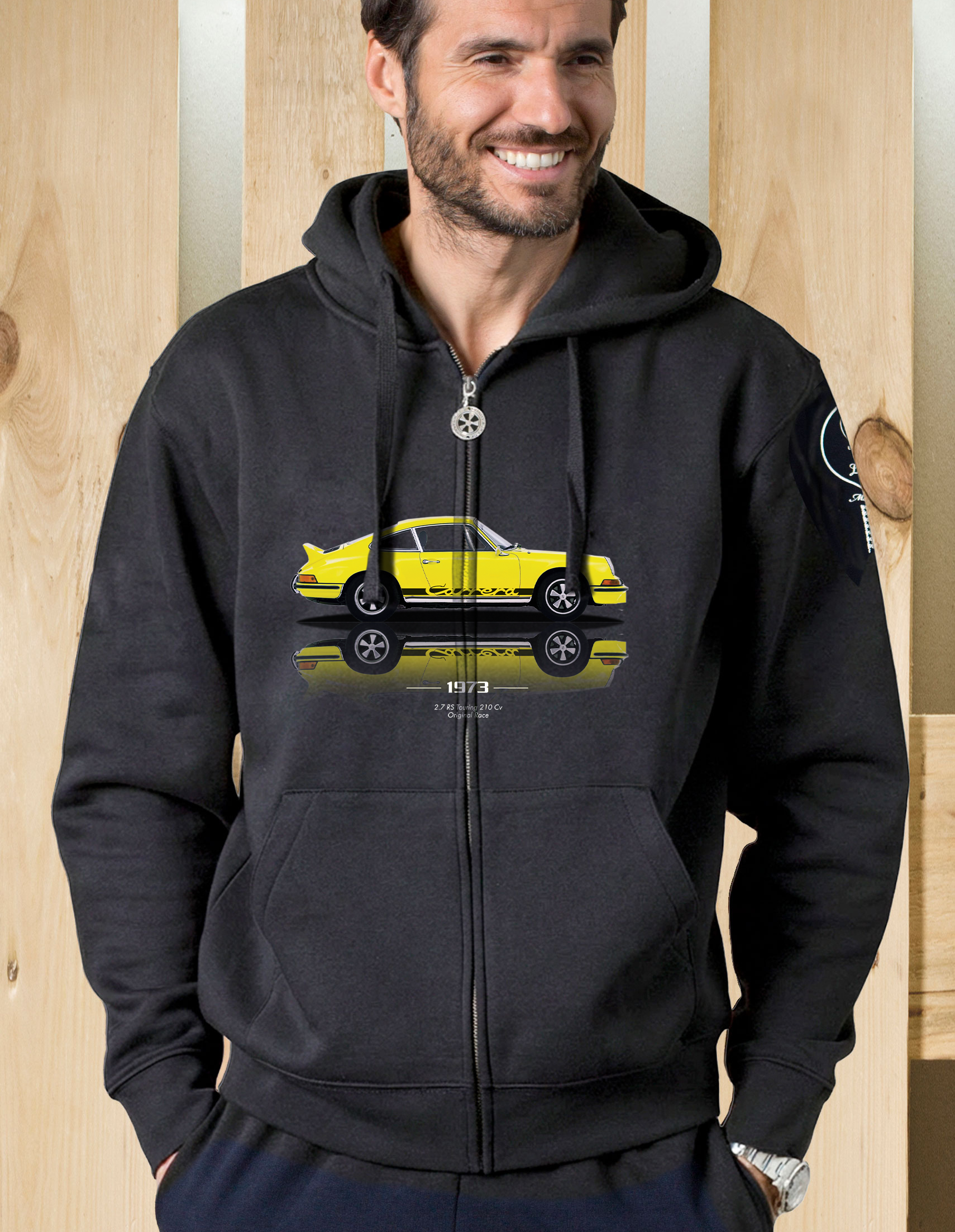 Felpa zip cappuccio 2.7 RS Touring Gialla