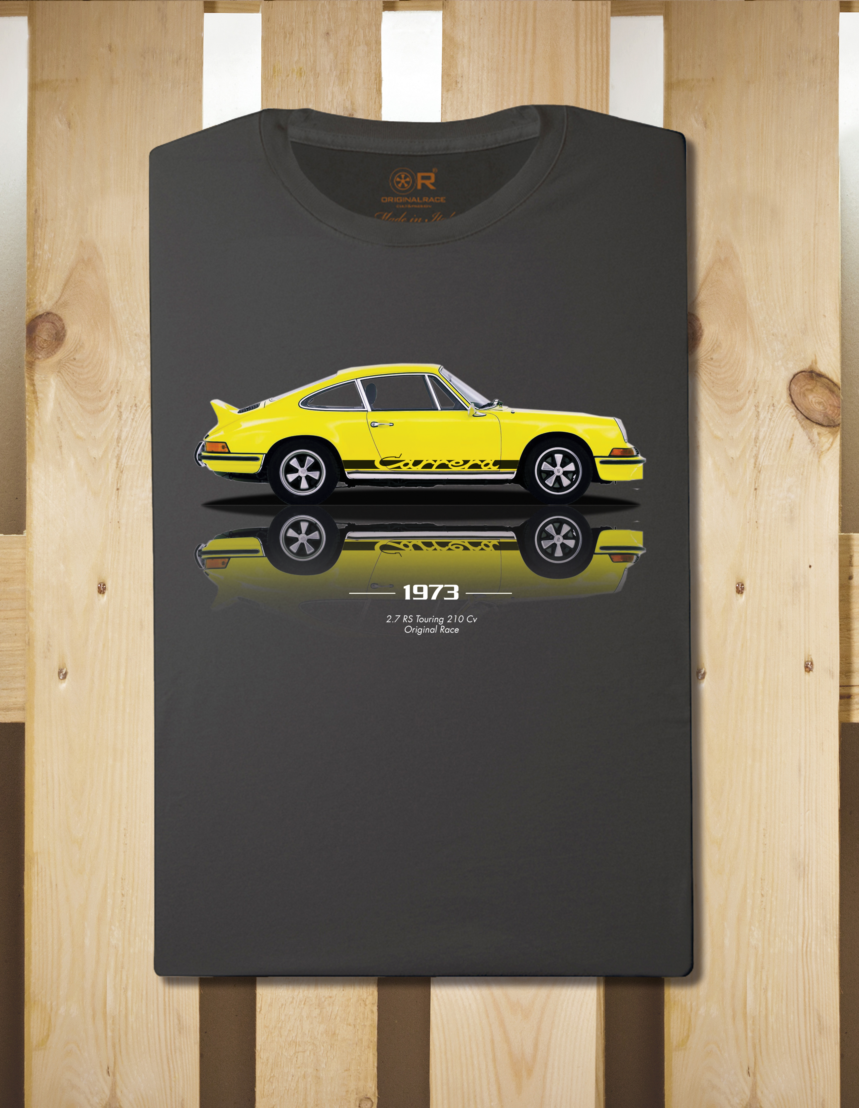 T-shirt manica corta 2.7 RS Touring Gialla Outlet cotone 100% organico