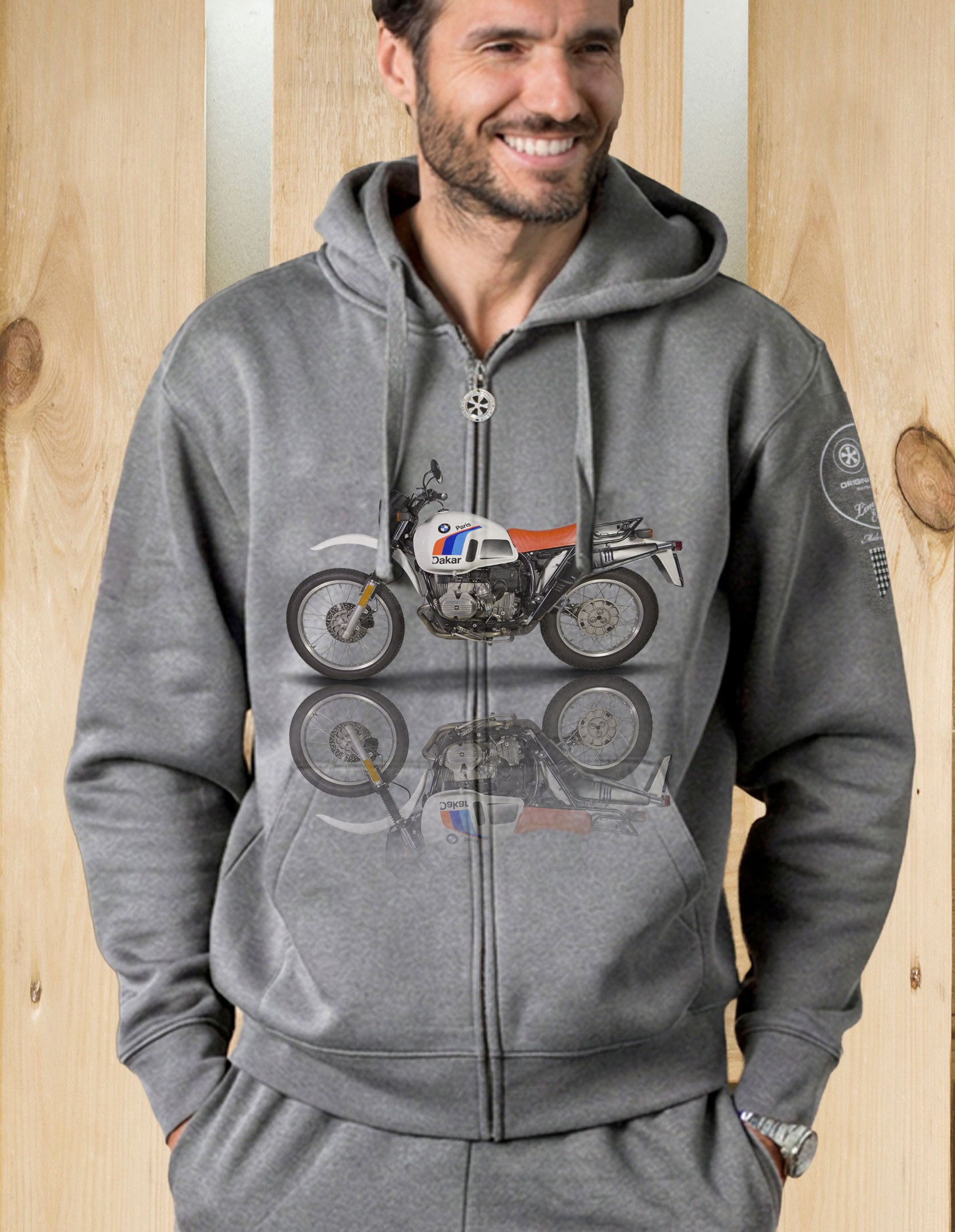 Felpa zip cappuccio Rally R80 Gs Paris Dakar