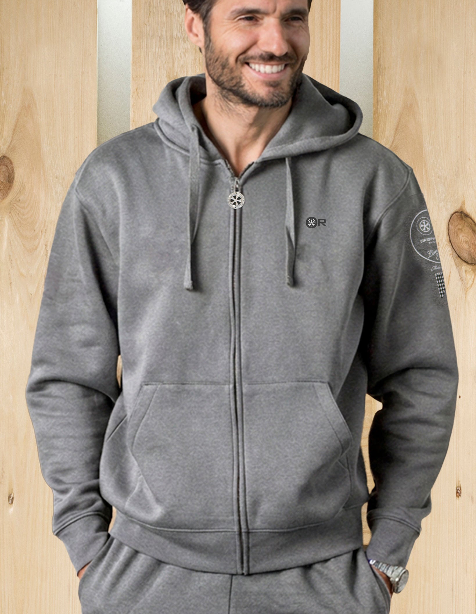 Felpa zip cappuccio 2.2 S Targa Texture