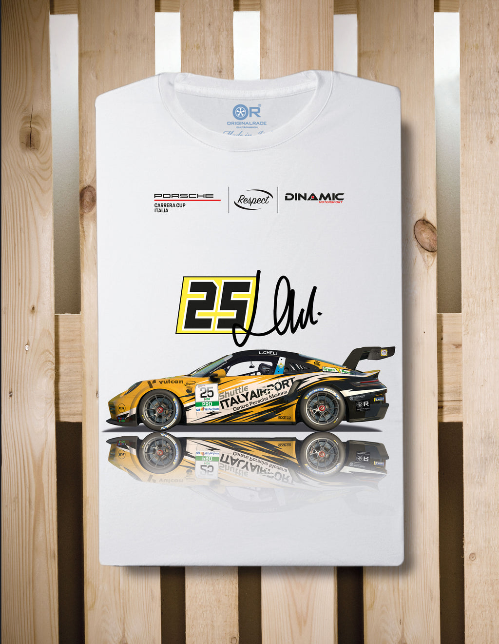 KIT FANS CLUB Lorenzo Cheli Pilota Dinamic Motorsport del Porsche Carrera Cup italia