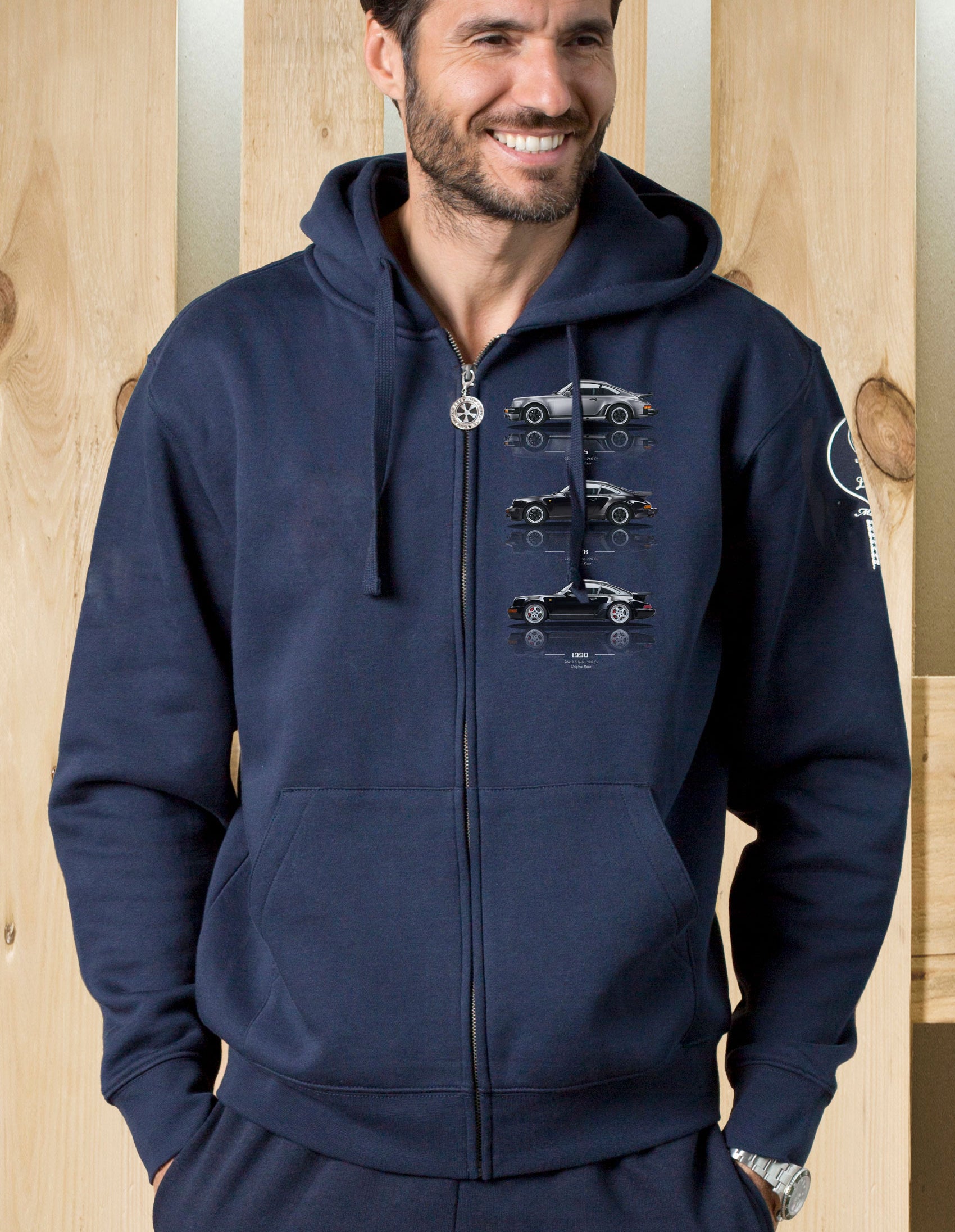 Generisch Felpa Con Cappuccio Uomo Evolution Moto - Blu Navy, Taglia XXXL, 80% Cotone 20% Poliestere, Con Tasca Frontale, Interno Felpato