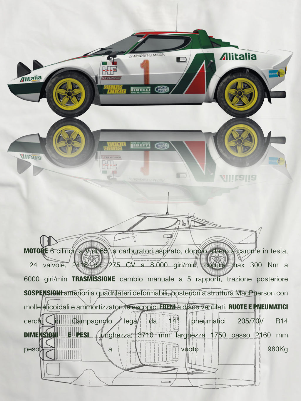 T-shirt manica corta Stratos rally Gr4