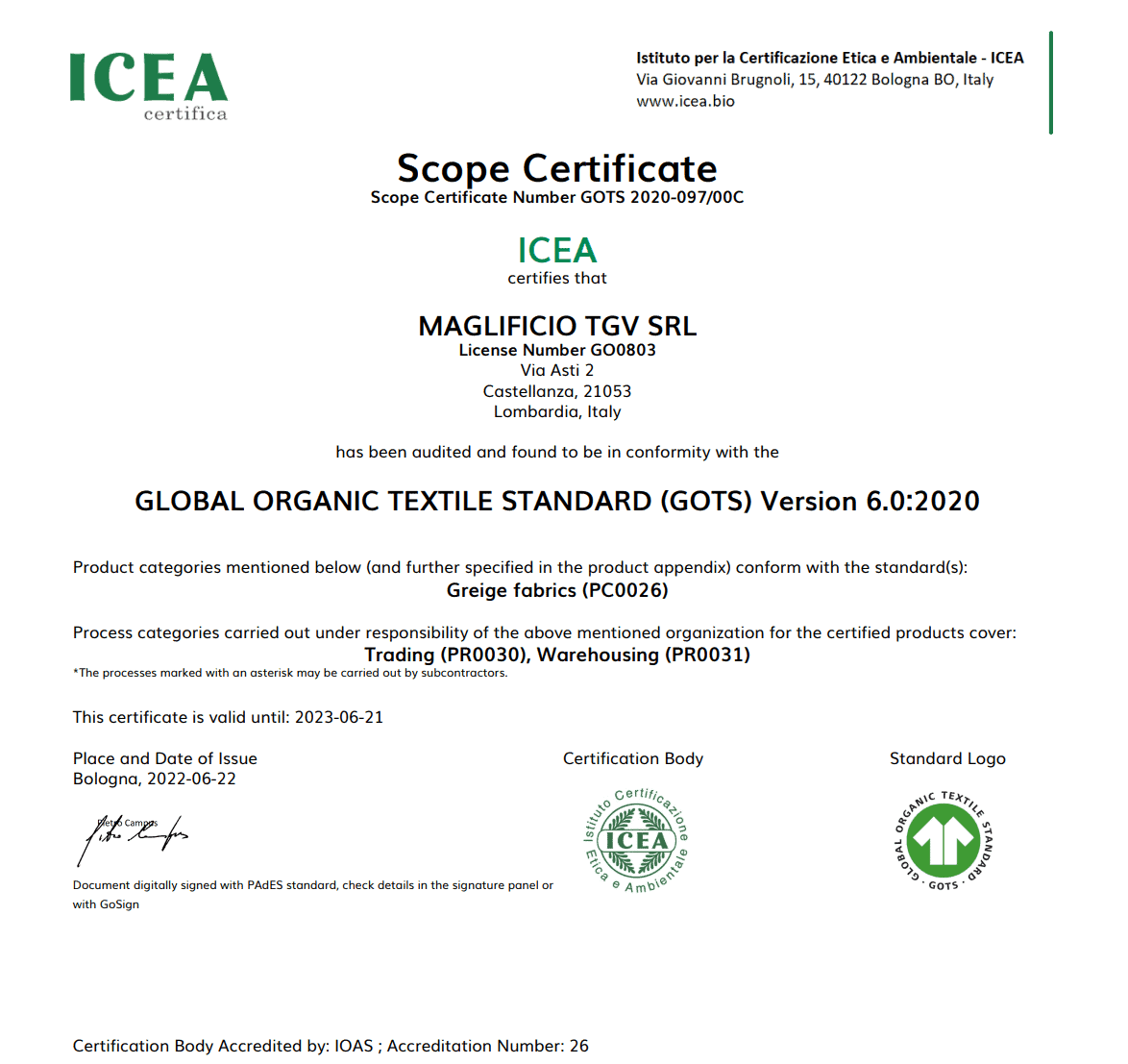 T-shirt manica corta Registro 356 Donna cotone 100% organico