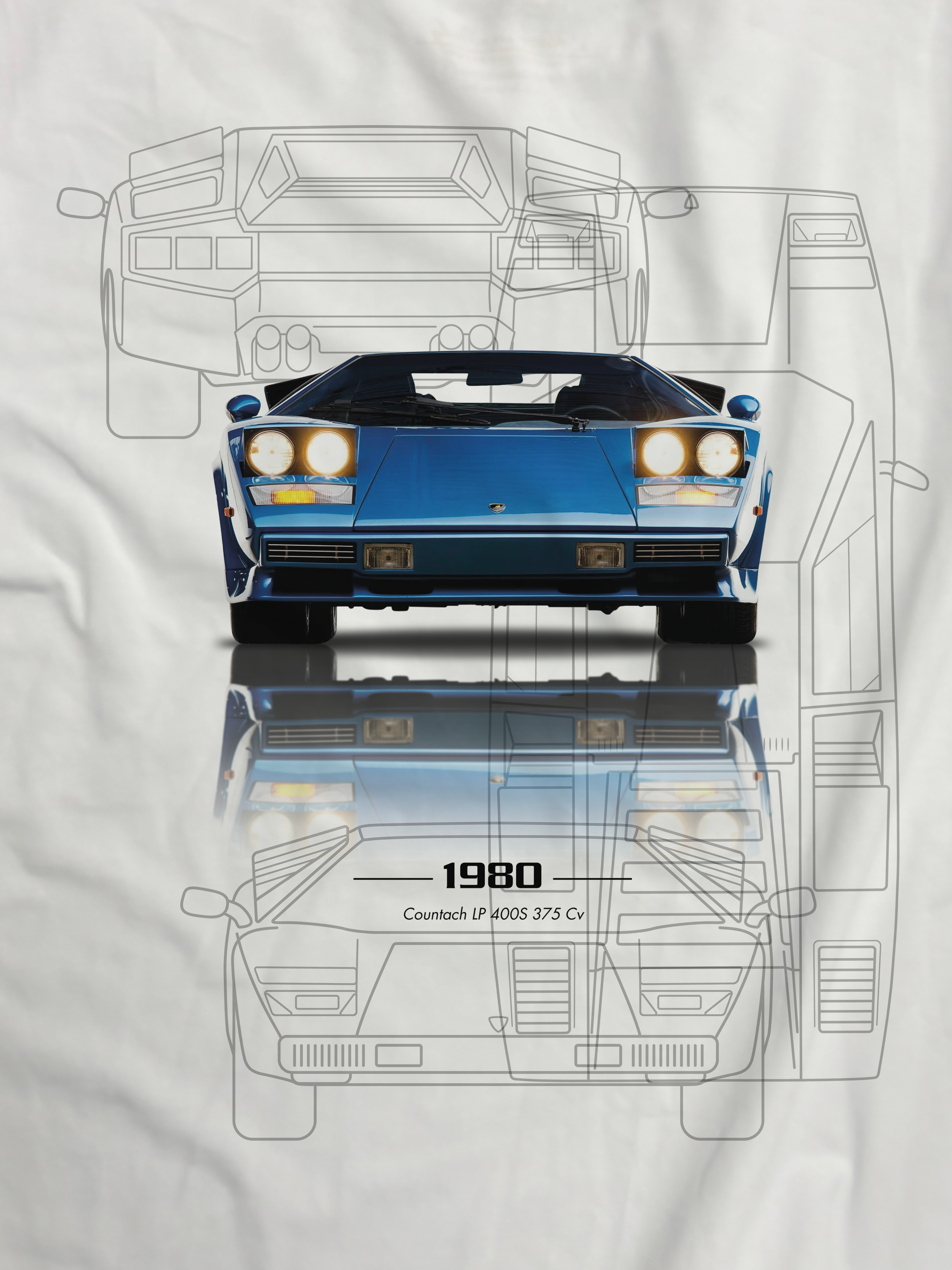 T-shirt manica corta Countach LP 400S 1980 Tech