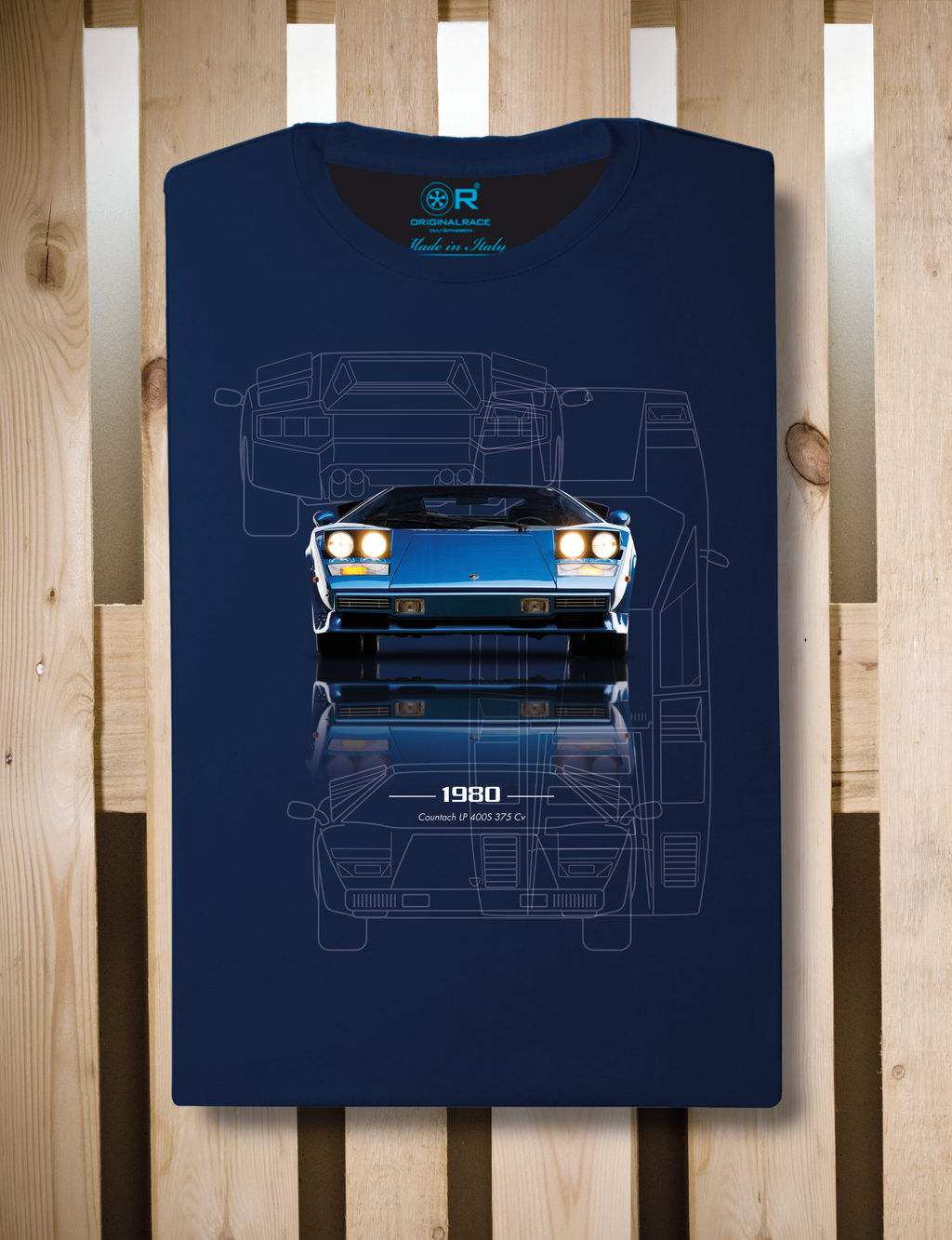 T-shirt manica corta Countach LP 400S 1980 Tech
