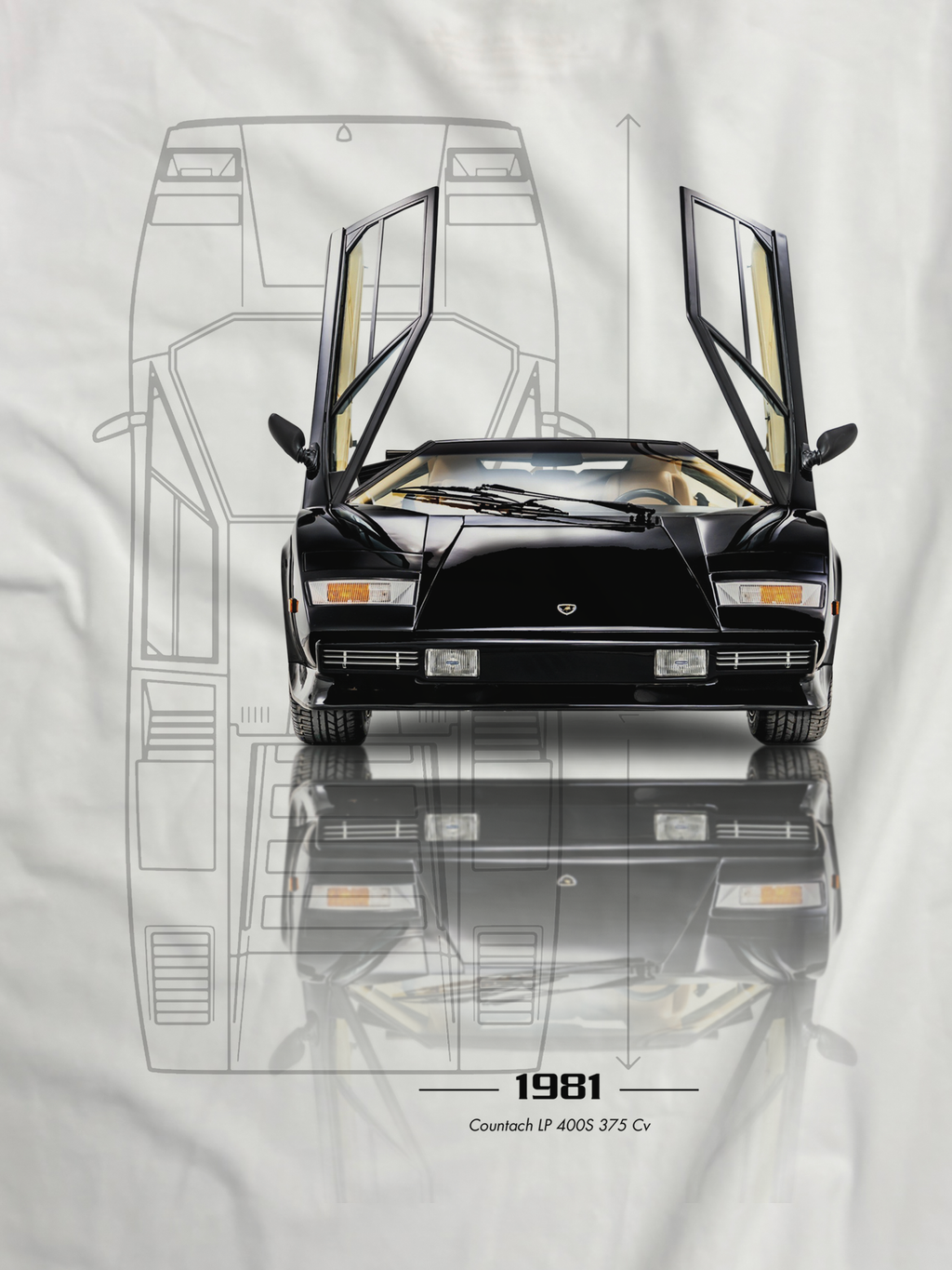 T-shirt manica corta Countach LP 400S 1981 Tech