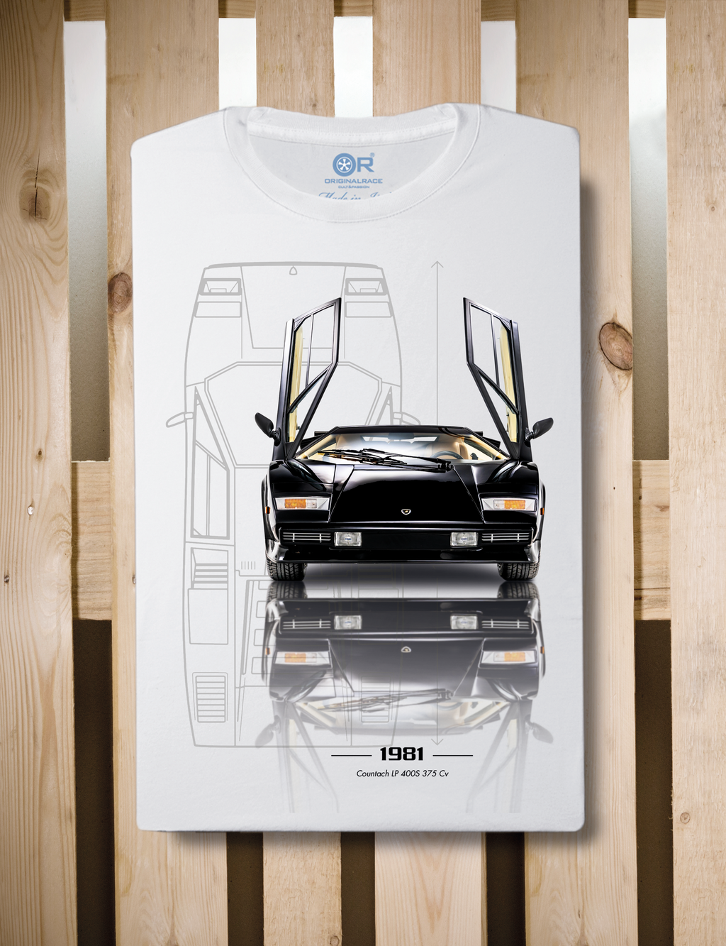 T-shirt manica corta Countach LP 400S 1981 Tech