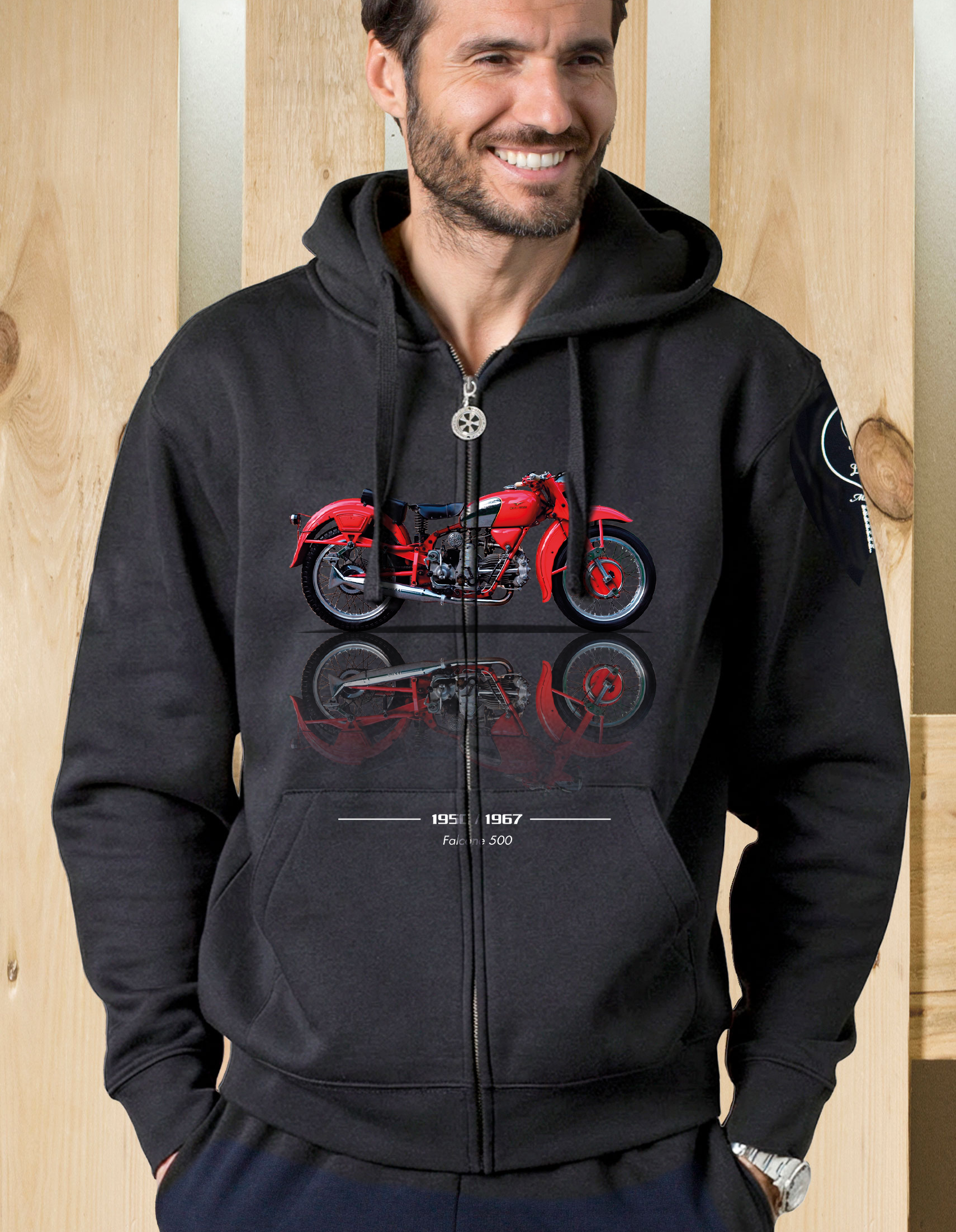 Felpa zip cappuccio Falcone