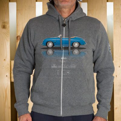 FELPA ZIP CAPPUCCIO 356 SPEEDSTER 55 FRONTE