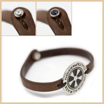 BRACCIALETTO MARRONE PERLA NERA 