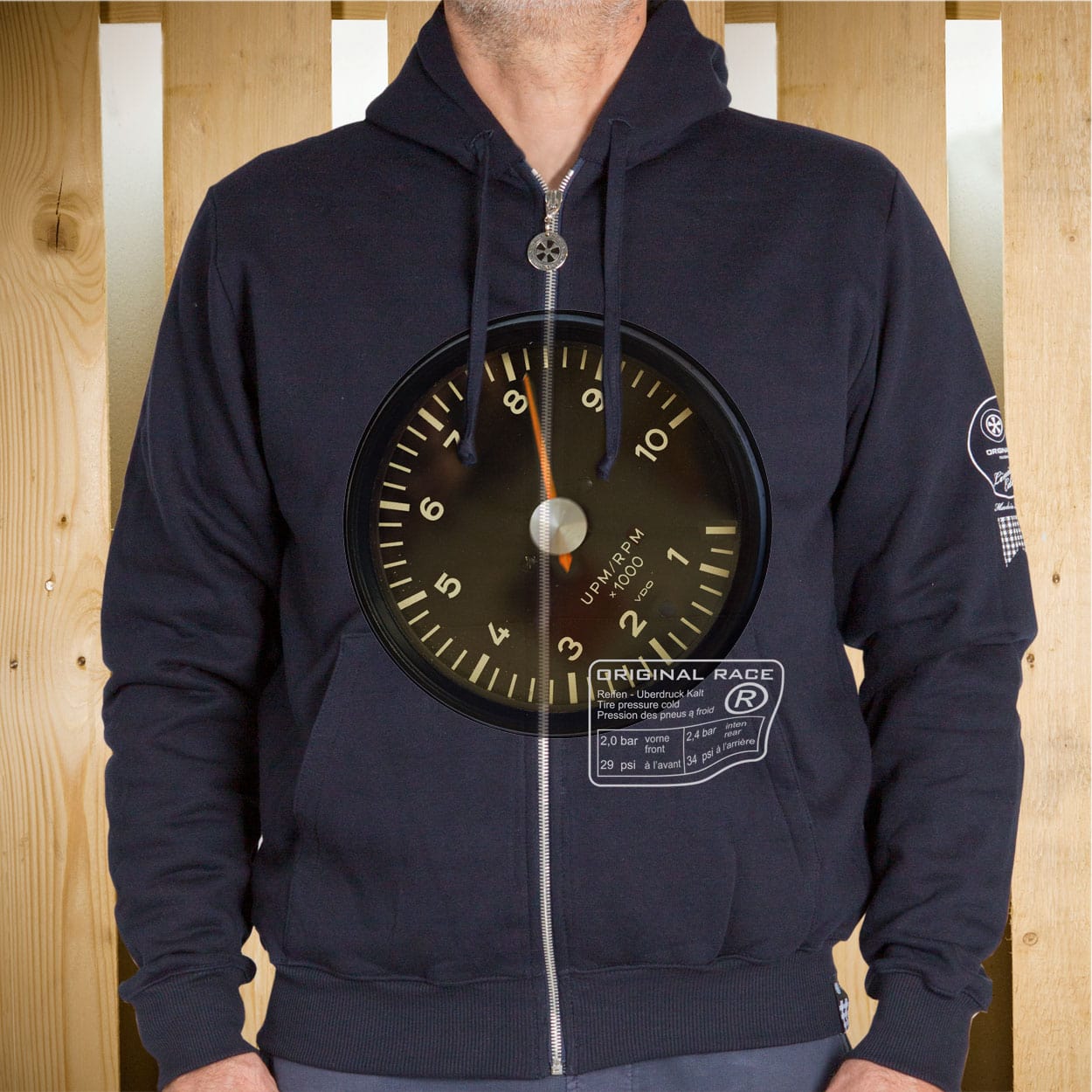 FELPA  ZIP CAPPUCCIO 0004 FRONTE