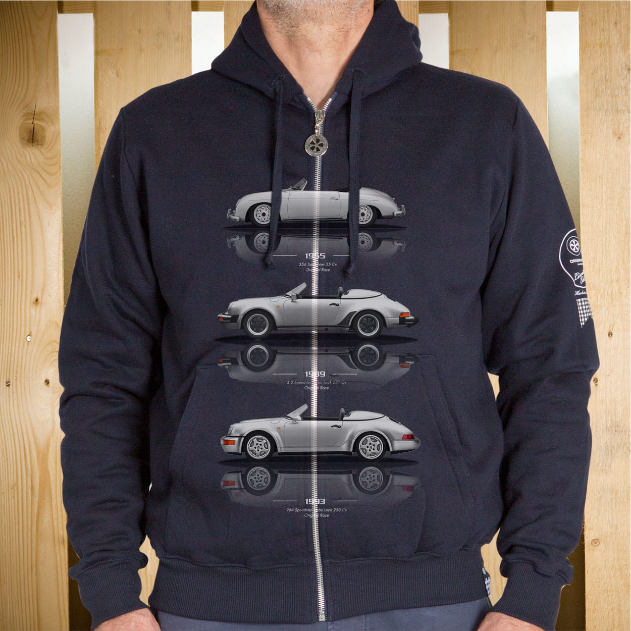 FELPA  ZIP CAPPUCCIO SPEEDSTER 3 FRONTE
