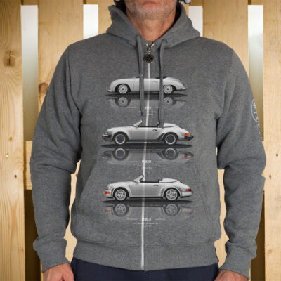 FELPA ZIP CAPPUCCIO SPEEDSTER 3 FRONTE