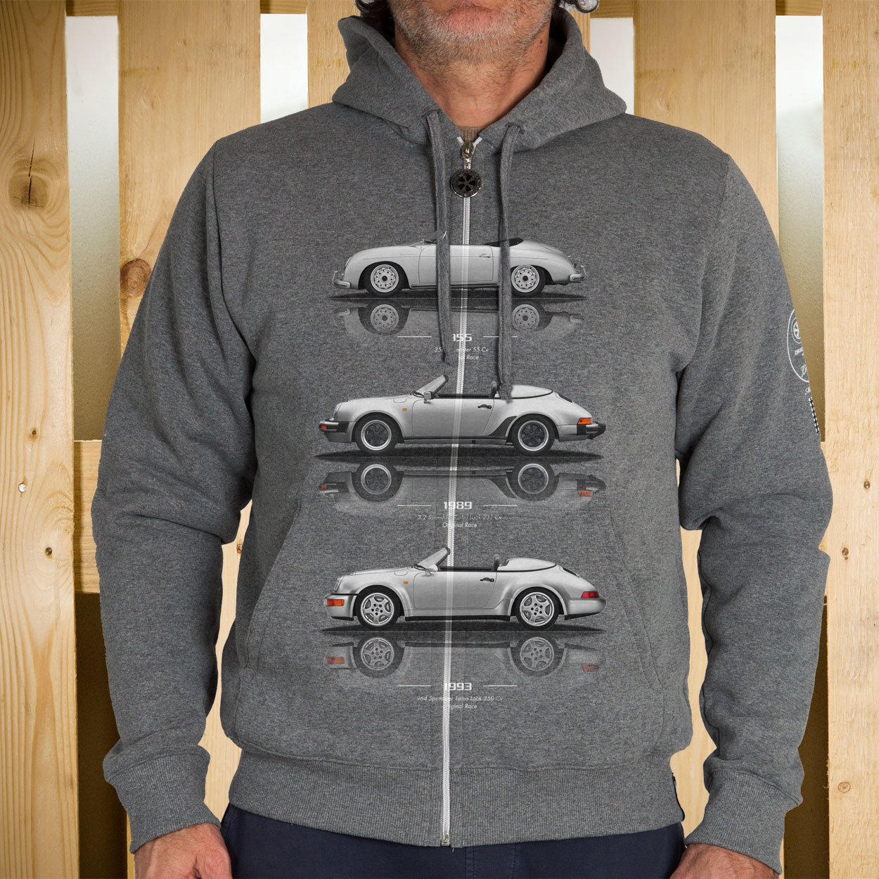 FELPA  ZIP CAPPUCCIO SPEEDSTER 3 FRONTE