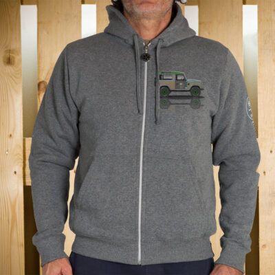 FELPA ZIP CAPPUCCIO DEFENDER CAMU CUORE