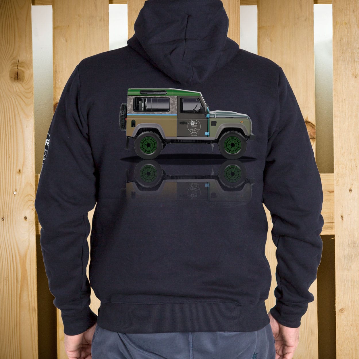 FELPA ZIP CAPPUCCIO DEFENDER CAMU