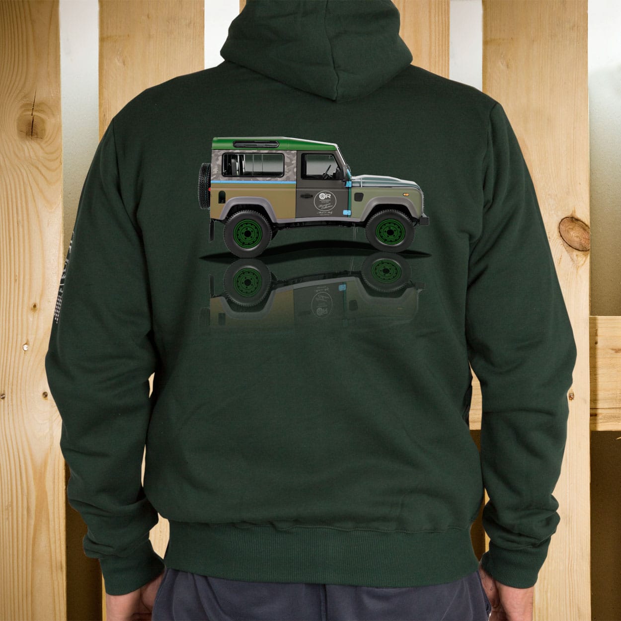 FELPA ZIP CAPPUCCIO DEFENDER CAMU