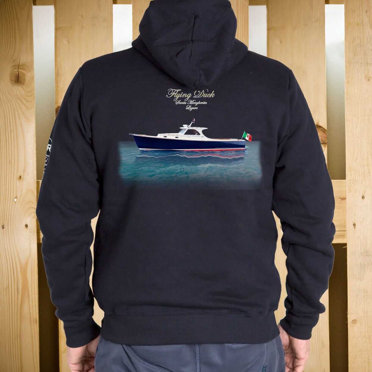 FELPA ZIP CAPPUCCIO FLYING DUCK