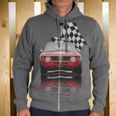 FELPA ZIP CAPPUCCIO GTA FRONTE