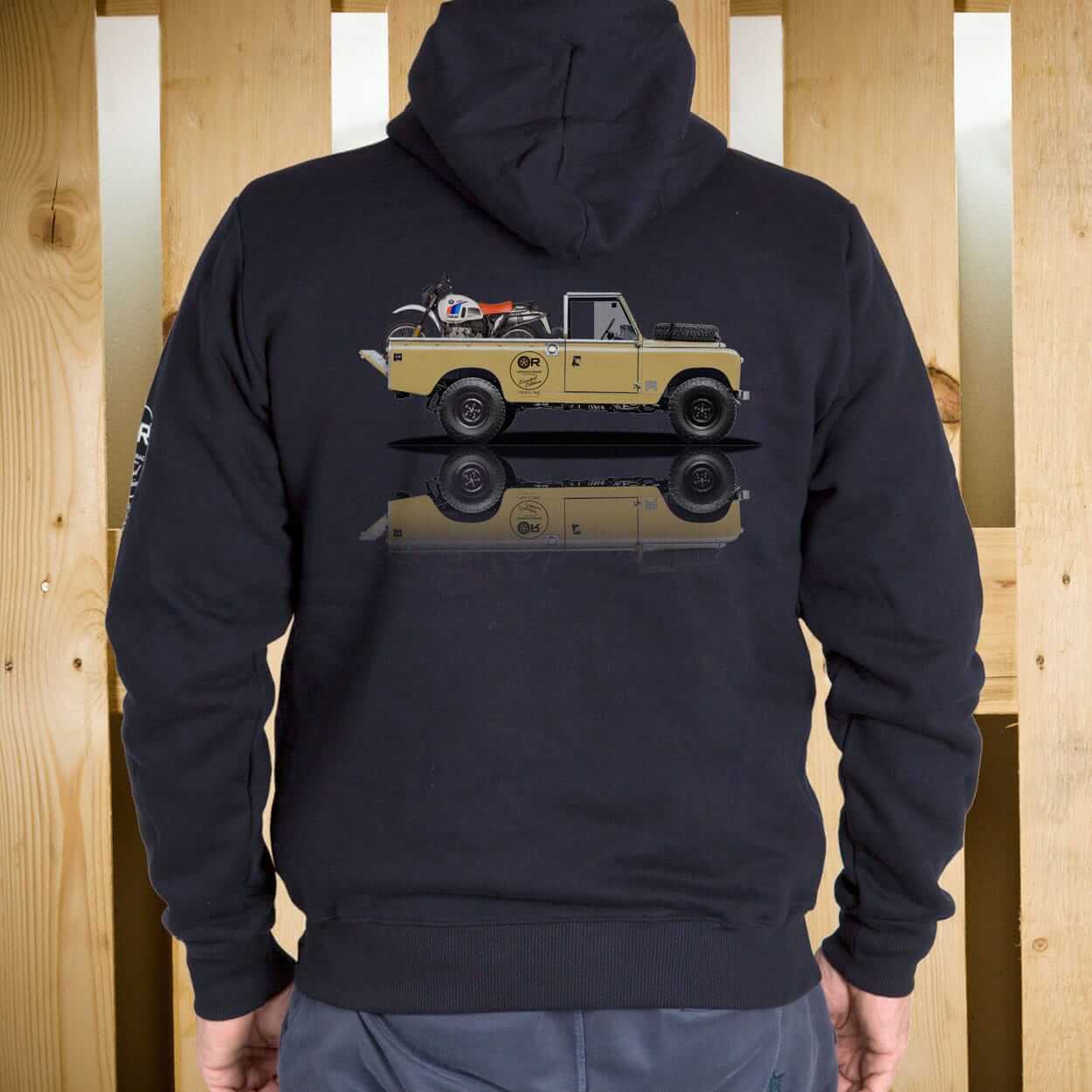 FELPA ZIP CAPPUCCIO LAND R80 PARIS DAKAR