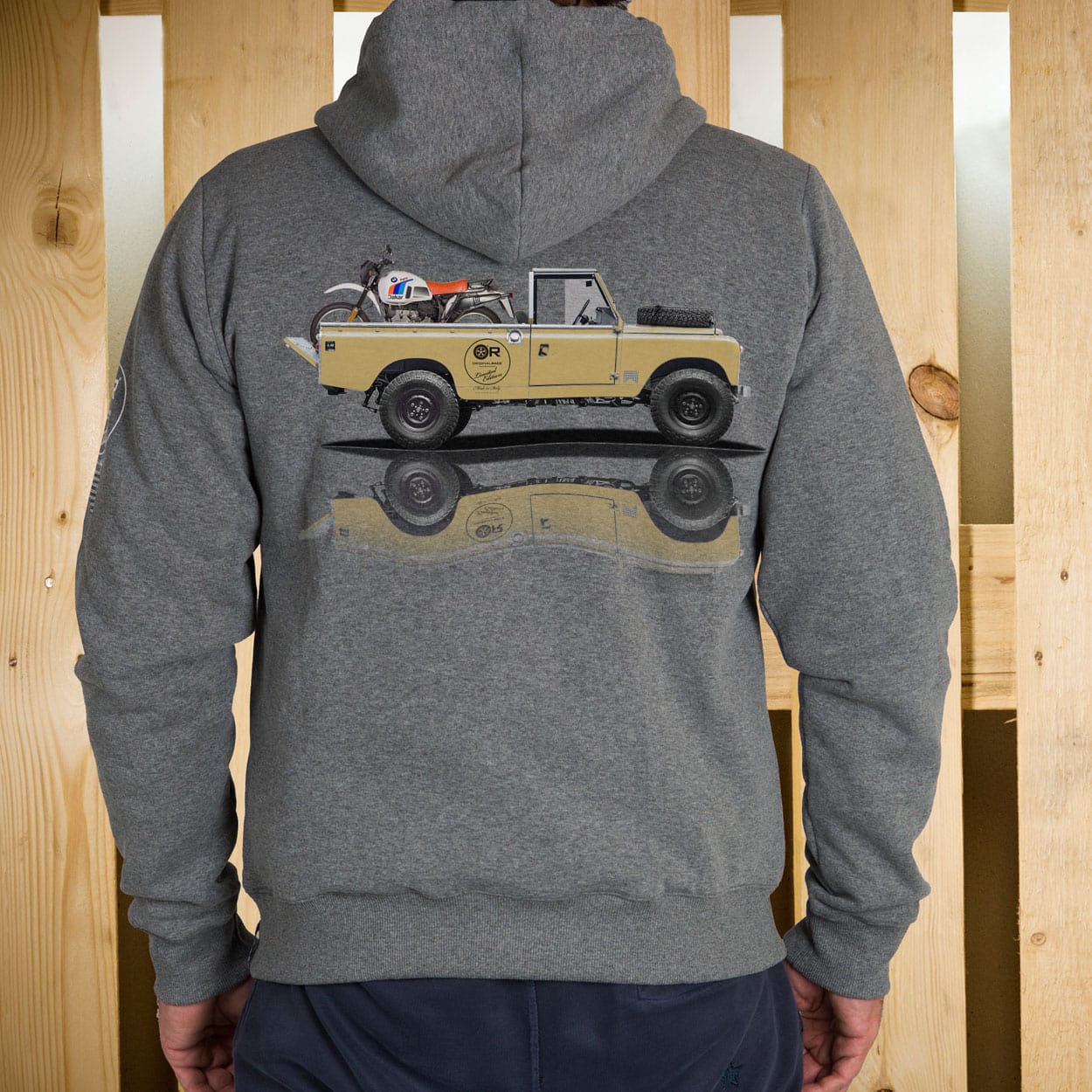FELPA ZIP CAPPUCCIO LAND R80 PARIS DAKAR