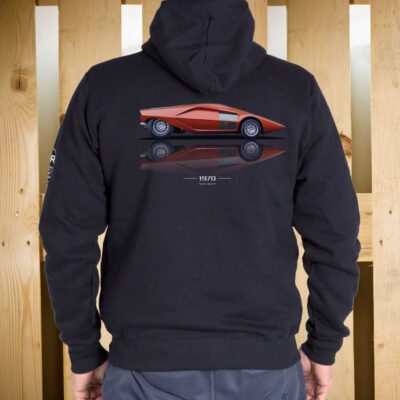 FELPA ZIP CAPPUCCIO ITALIAN CAR DESIGN