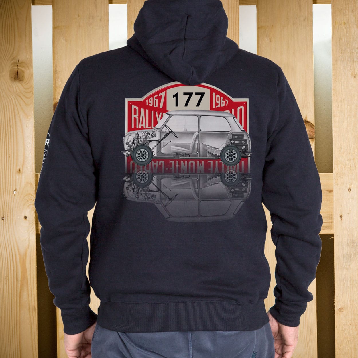 FELPA ZIP CAPPUCCIO MINI RALLY MONTECARLO