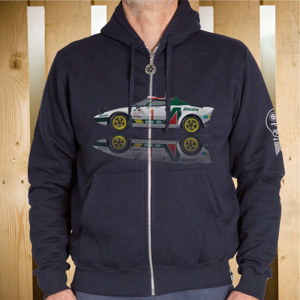 FELPA ZIP CAPPUCCIO STRATOS FRONTE