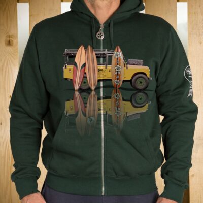 FELPA ZIP CAPPUCCIO LAND 109 SURF VERDE