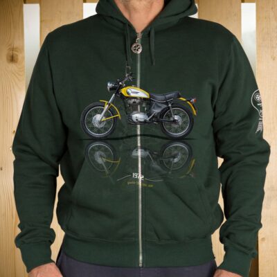 FELPA ZIP CAPPUCCIO SCRAMBLER VERDE