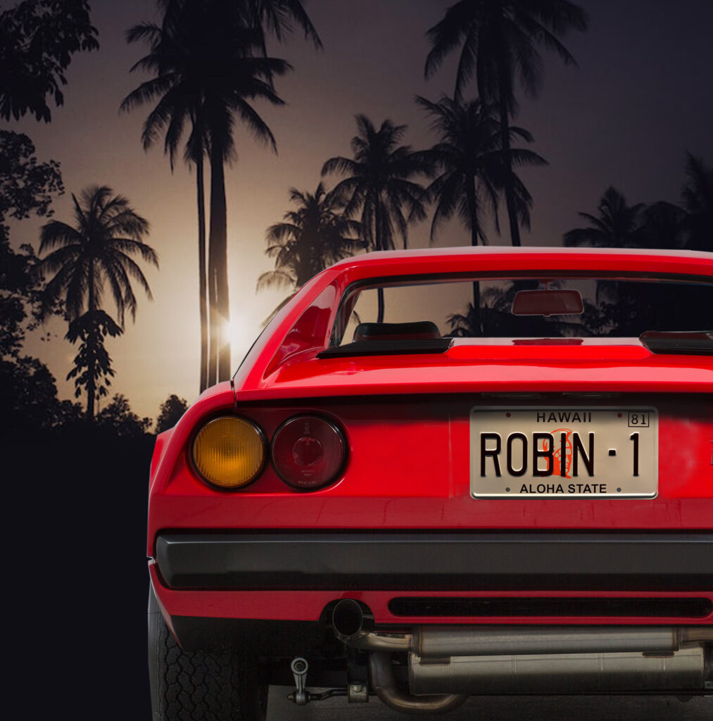 T-shirt magnum pi ferrari hawaii 308